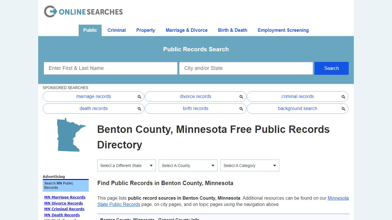 Benton County, Minnesota Public Records Directory